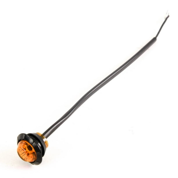 3//4 Inches Amber /& Red LED Clearance Side Marker Lights Truck Trailer Pickup Flush 6